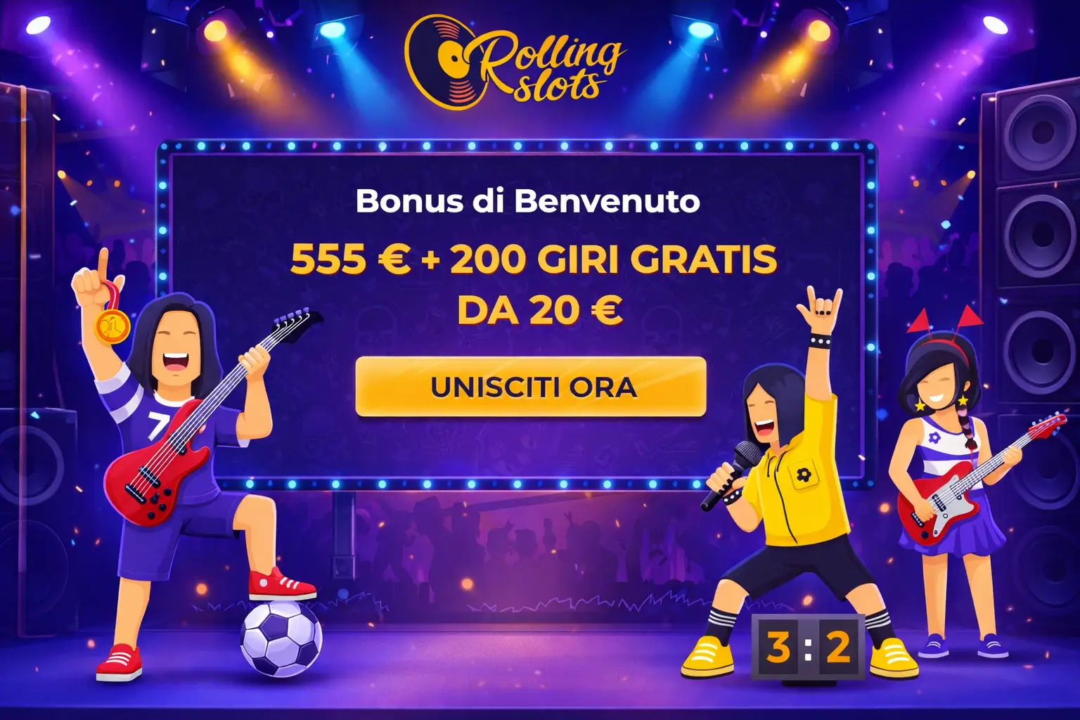 Banner bonus benvenuto 555 euro