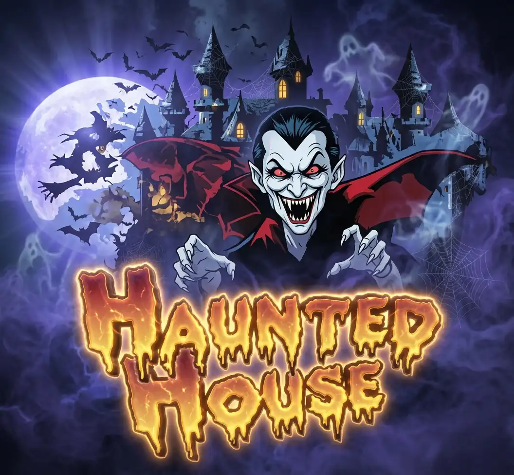Slot Haunted House con vampiro e pipistrelli