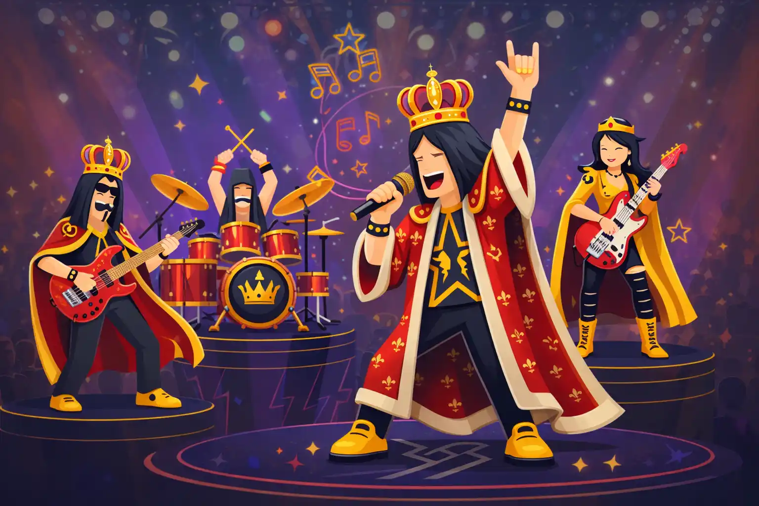 Band rock sul palco del VIP club